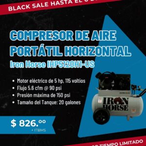 Compresor de Aire Portátil - IHP5120H1-US - Iron Horse