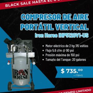 Compresor de Aire Portátil - IHP5120V1-US - Iron Horse